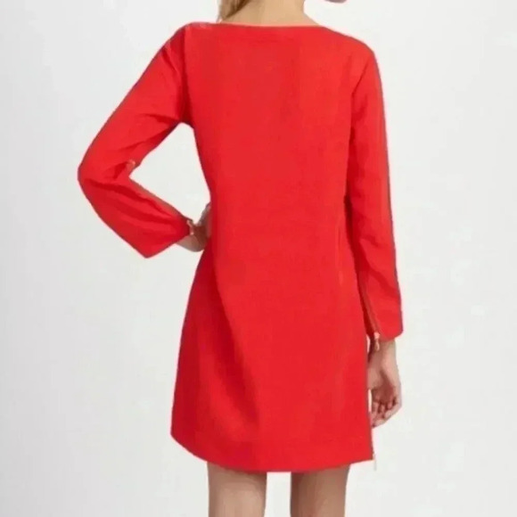 Mark By Mark Jacobs Navy Blue Clark Zipper 100% Triacetate Dress Size Medium - Picture 2 of 13